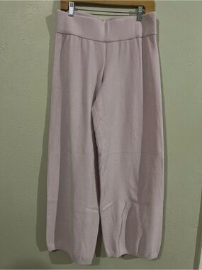Garage Light Pink Wide Leg Knit Sweatpants size Large